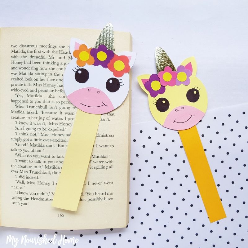Unicorn Crafts for Kids - Make this fun bookmark!